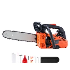 25.4CC 12" Gasoline Chainsaw Powered Wood Cutting Engine Gas Chain Saw