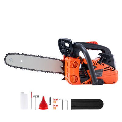 #ad 25.4CC 12quot; Gasoline Chainsaw Powered Wood Cutting Engine Gas Chain Saw $84.99