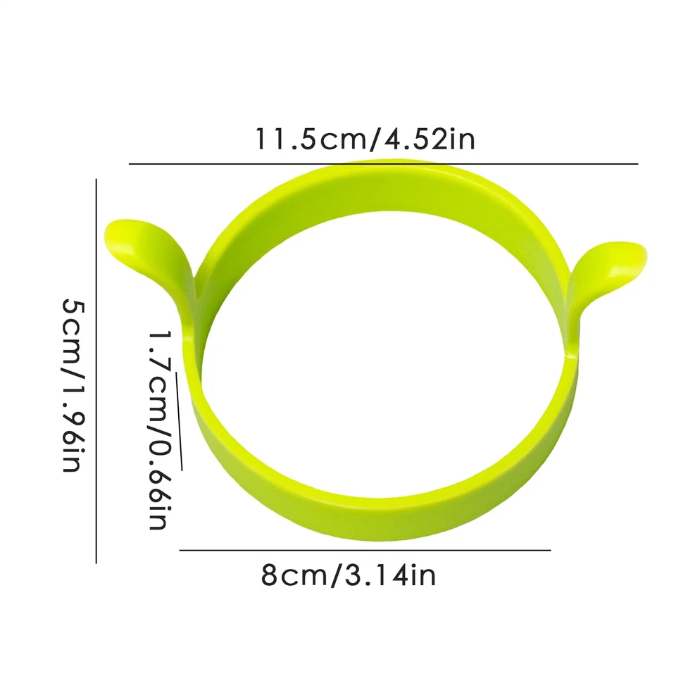 1-5X Anillo de Huevo de Silicona Anillos de Huevo Antiadherentes Huevo de Cocina Huevo Frito Perfecto Foto 2 de 4