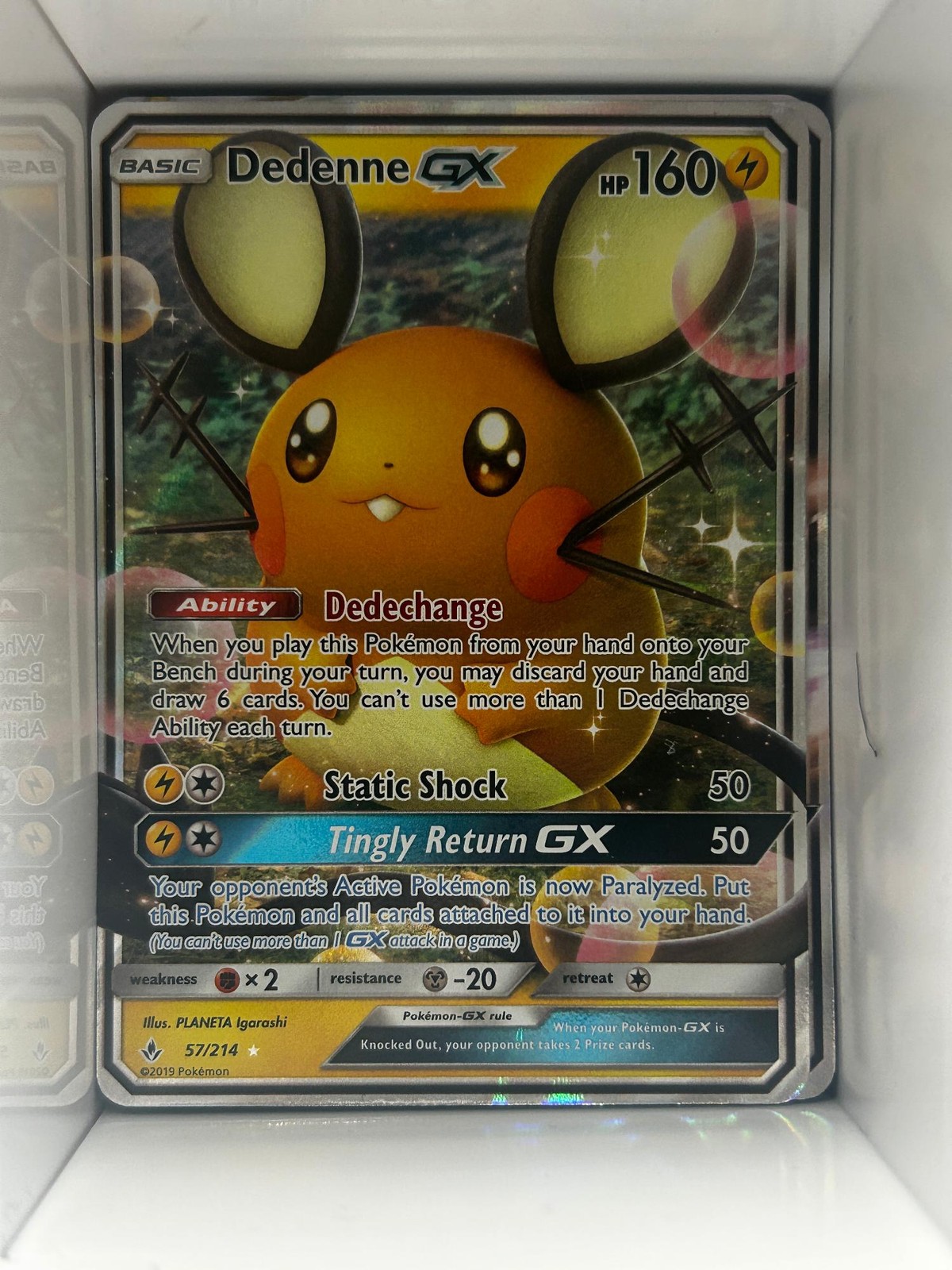 Dedenne GX - Holo Rare GX - Unbroken Bonds - Pokemon - 57/214 - NM/M