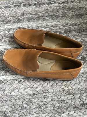 Johnston & Murphy Boys Leather Locklin Venetian  Slip On Loafers Tan Size 7