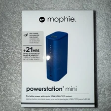 Mophie PowerStation mini 5000 mAh Powerbank - Blue New Sealed. Free Shipping