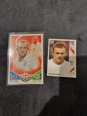 Panini WM 2006 Wayne Rooney Sticker + Match Attax World Stars Fußball Karte