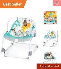 Soothing Wild Vibes Rocker  Stationary Seat - Safe for Newborns  Toddlers
