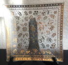 Vintage MCM Georges Briard Plate Glass Gold Floral Design Plate/ Tray Signed — photo 5