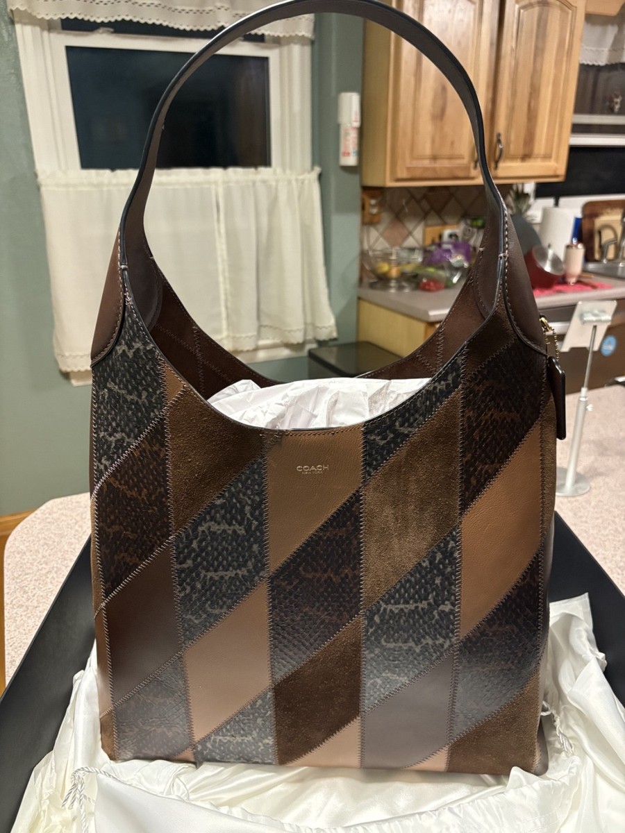 Coach Brooklyn Extra-Large Snakeskin Patchwork Shoulder Bag 39