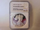 2020-W Proof American Silver Eagle Dollar NGC PF 66 Ultra Cameo
