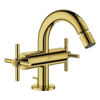 Grohe 2-Griff-Bidetbatt. Atrio 24353 Kreuz-Griff Cool Sunrise 24353GL0