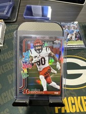 2025 Topps Chrome NFL Chase Brown FUTURE STARS Refractor Cincinnati Bengals 📈📈