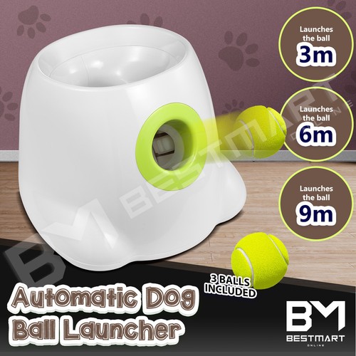 AFP Dog Ball Launcher Thrower Tennis Fetch Throwing Machine 3 Balls Automatic