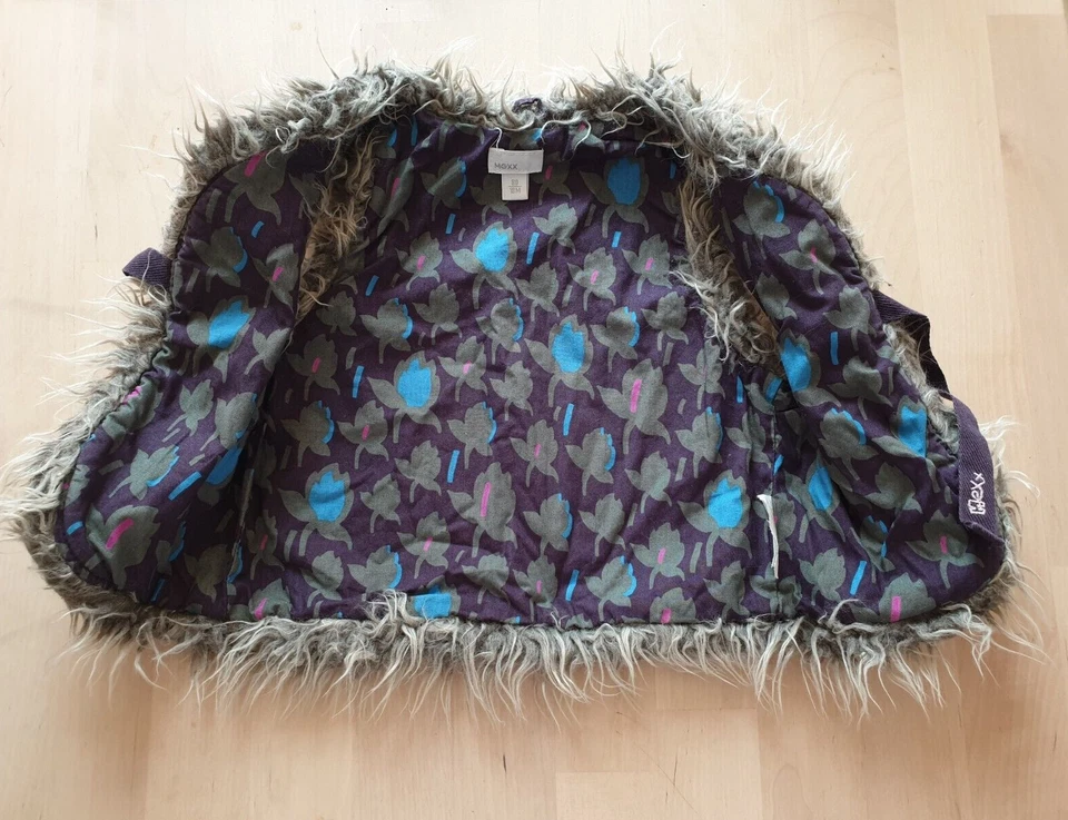 Elegante y lindo chaleco boho berenjena Mexx, talla 18 meses/8 cm, sin usar Foto 2 de 4