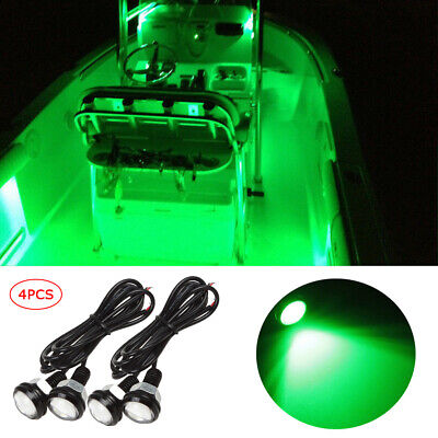 4x Orange LED Boat Light Waterproof Outrigger Spreader Transom Docking Nite