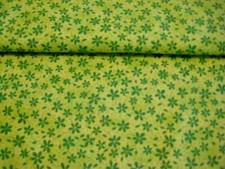 4 Yards fabric cotton fabric bright green floral tone on tone