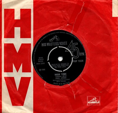 Paul Jones:High time/I can't hold on much longer:HMV:1966