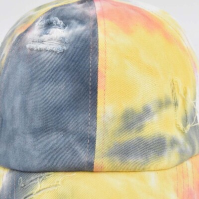 Tie-Dyed Baseball Cap For Men & Women - Adjustable Trucker Hat, Summer Sun Hat