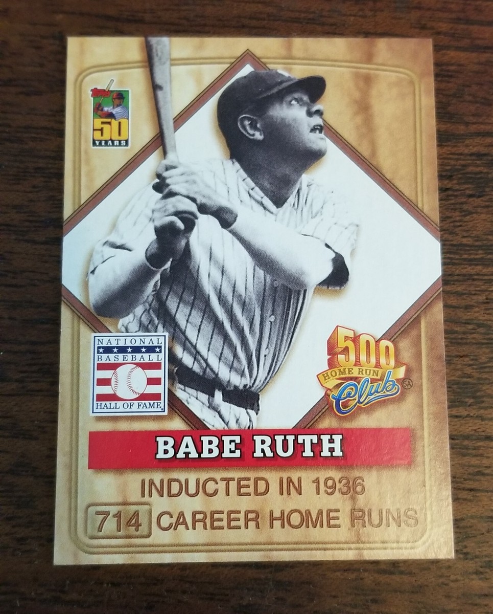 2001 Topps Babe Ruth 50 Years Post 500 Home Run Club 1 of 8