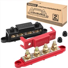 Stainless Steel Power Block Bus Bar, 250A, Perfect for Marine & Automotive Use