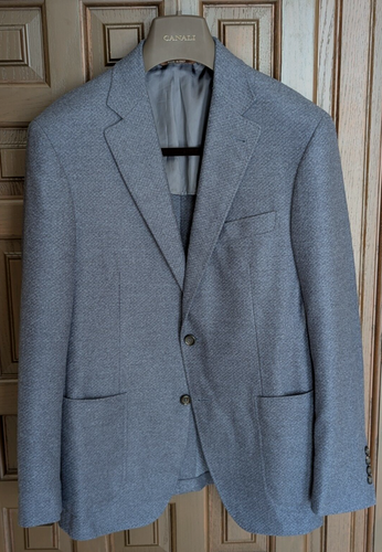 CANALI Kei 100% Wolle Sport Jacke Mantel, Light Navy, Größe 42 S passt 40 (52 EU) - Bild 4 von 8