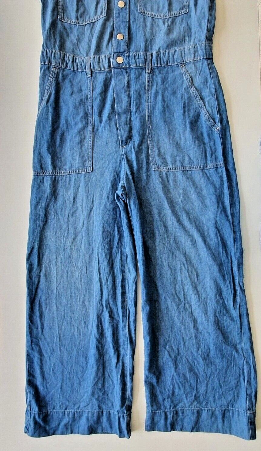 H&M Denim Jumpsuit UK Size 4 6 8 10 Women's (Read Description) eBay