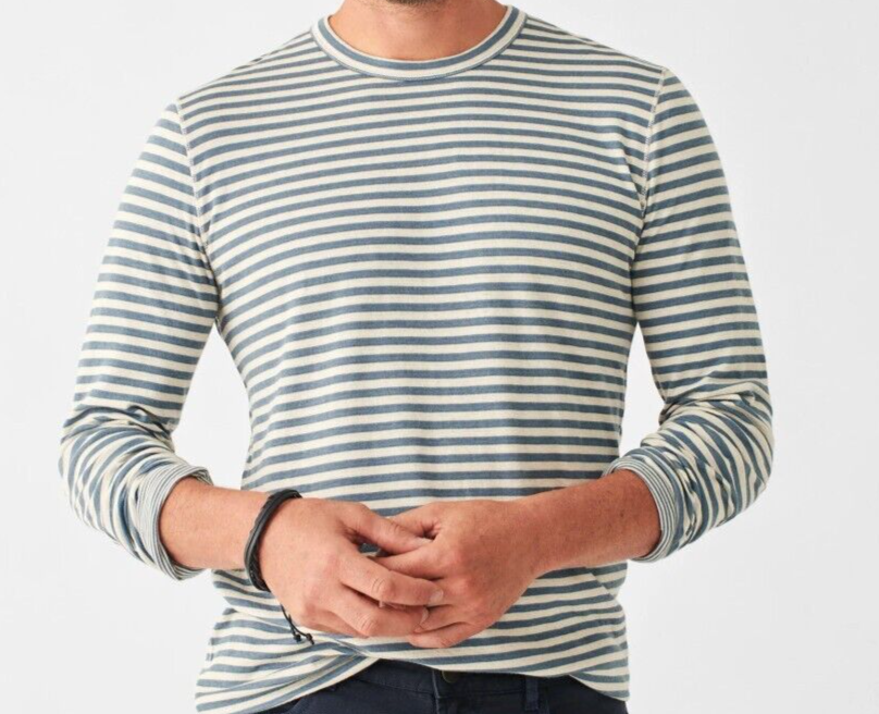 Faherty Camicia Uomo Verde 2XL XXL Manica Lunga Bottoni Tasca Velluto a