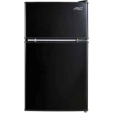 Arctic King 3.2 Cu ft Two Door Mini Fridge with Freezer, Black, E-Star, ARM32D5A