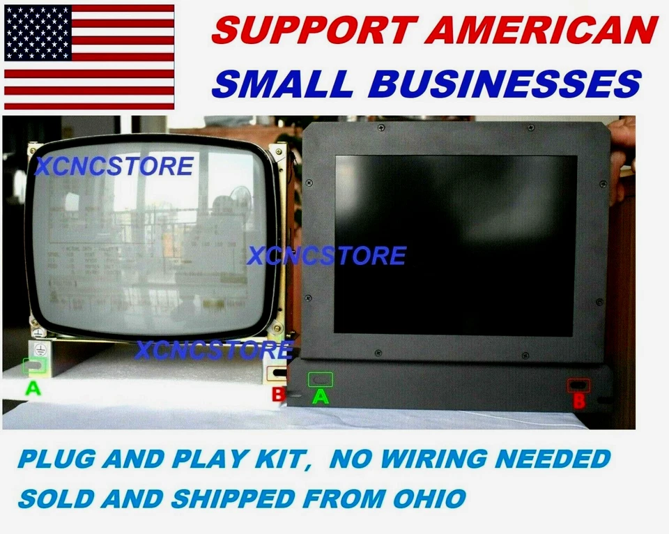 12" DIRECT REPLACEMENT LCD RETROFIT FOR MAZAK 8DSP40 PLUG N' PLAY  - Image 3 of 4