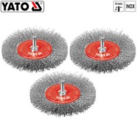3X Yato DrahtbüRste RundbüRste StiehlbüRste ScheibenbüRste Ø 100Mm Edelstahl