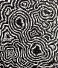 Original Black and White Abstract Painting Geometric Large Modern Art Impression