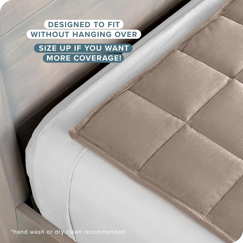 Manta con peso tamaño Queen 17Lb (60" X 80") para adultos - Vellón Minky - Premium Foto 3 de 4