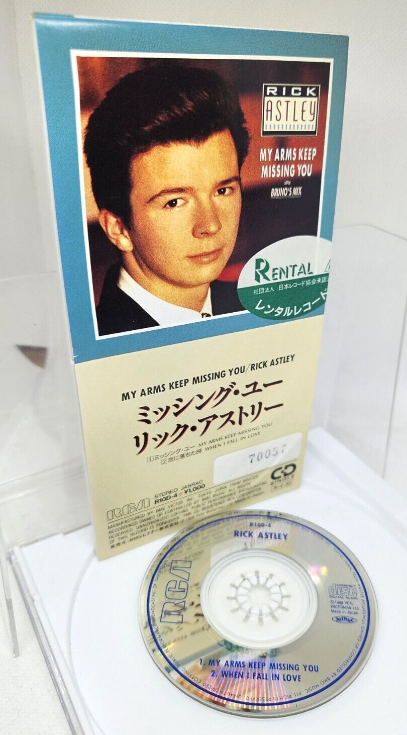 RICK ASTLEY My Arms Keep Missing You Japan 3 inch Rare CD R10D-4 1988 Ex-Rental