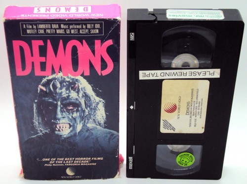 DEMONS VHS Lamberto Bava Theater Crowd Turn Into Monsters Great Soundtrack OOP