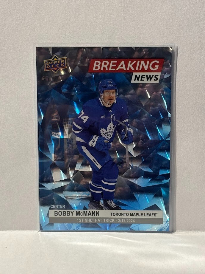 Bobby McMann 2024-25 Upper Deck Breaking News Insert Card # BN2