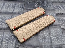 20mm/16mm Brushed Ostrich leg Leather Watch Band Exotic Leather