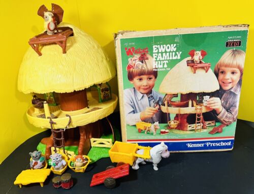 Star Wars Vintage Ewok Village W/Box & Accessories RARE Kenner Collection 1982! - Afbeelding 1 van 20