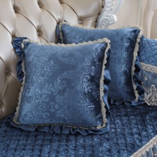 1pc Pillowcase Pillow Cover Floral Ruffle Edge Bedding Sofa Living Room Decor