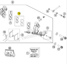 New OEM KTM Repair Kit Brake Piston - 45113019050