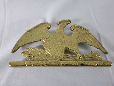 Vintage Brass Virginia Metalcrafters #10-19 Spread Eagle 1952 Trivet - FREE SHIP