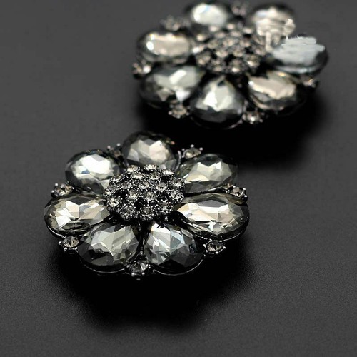 1PC Crystal Diamante Flower Buttons DIY Sewing Fasteners Accessory Shiny Fashion - Picture 7 of 15