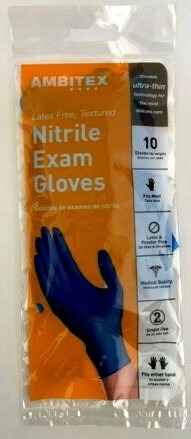 Ambitex. Guanti da esame in nitrile. Durevole ultrasottile. Taglia unica. Guanti Ct 10 Totali. - Foto 1 di 4