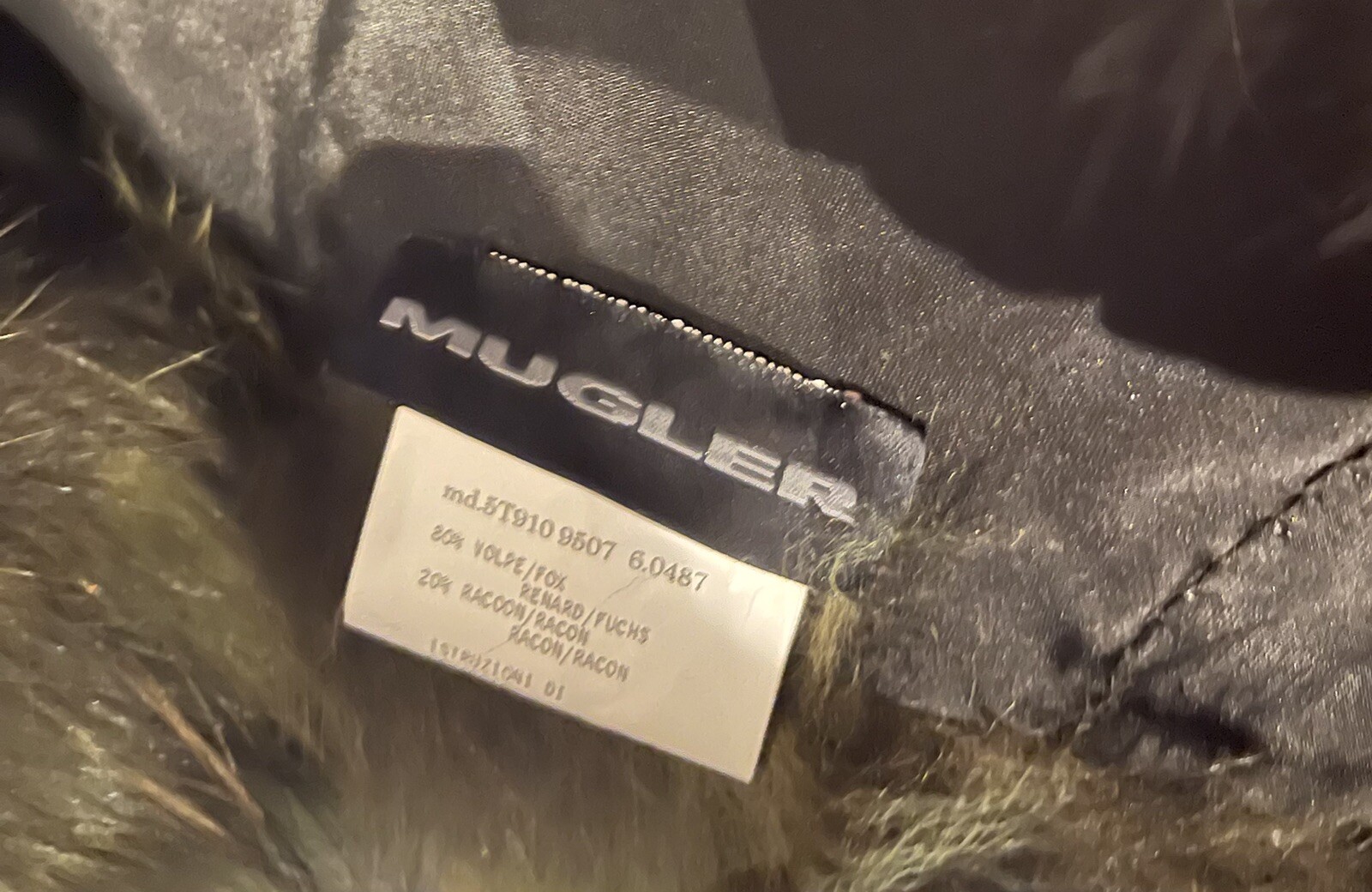 Mugler Fur Stole Fox Green Real Fur Fur Stole image 6