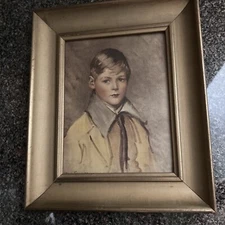 Vintage Framed Print Portrait Peter by Arthur Garratt Distributed  C&A Richards