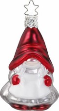 Inge-Glas Mushroom Gnome Svenja 10008S019 IGM German Glass Christmas Ornament
