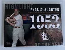 2015 Topps Highlight of the Year Enos Slaughter #H-9 HOF Cardinals Baseball Card
