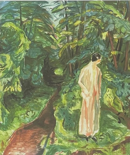 EDVARD MUNCH * Mujer en el jardín * 50 x 70 cm * litografía firmada * limitada - Imagen 2 de 8