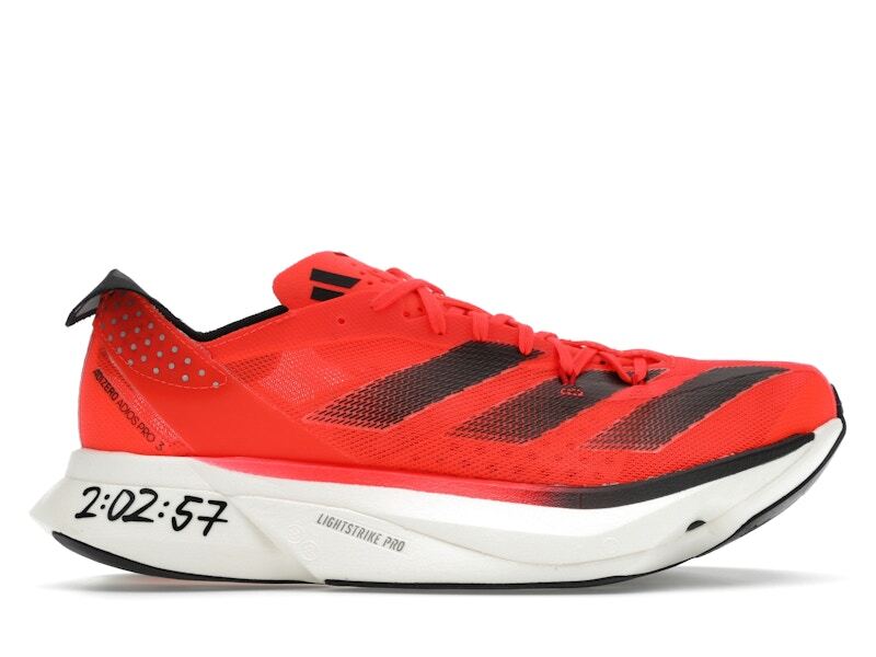 Size 10.5 - adidas Adizero Adios Pro 3 Scarlet Black for