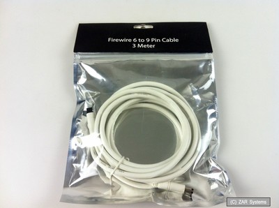 eSTUFF FireWire 6 to 9 pin cable cable 3 m Mac cable in Apple look, ES2068, White