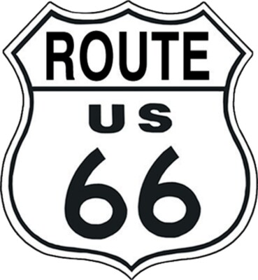 Tin Signs Route 66 Shield Reproduced From Authentic Vintage Advertising USA