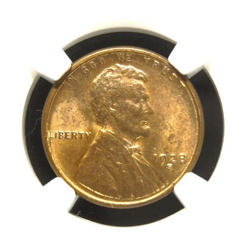 1928-S Lincoln Wheat Cent  MS62 RB NGC
