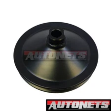Black GM Chevy Single 1 Groove Power Steering Pump Pulley Keyway 5/8" Shaft Deep