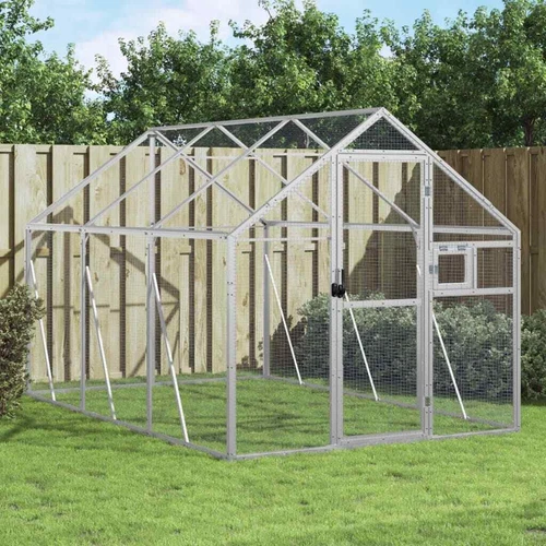 Voliere Vogelkäfig Vogelvoliere Freilaufgehege Vogelhaus Aluminium vidaXL - Bild 6 von 49